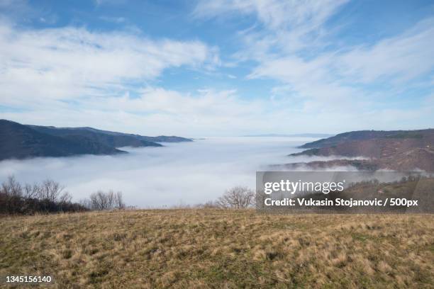 scenic view of field against sky,serbia - serbie photos et images de collection