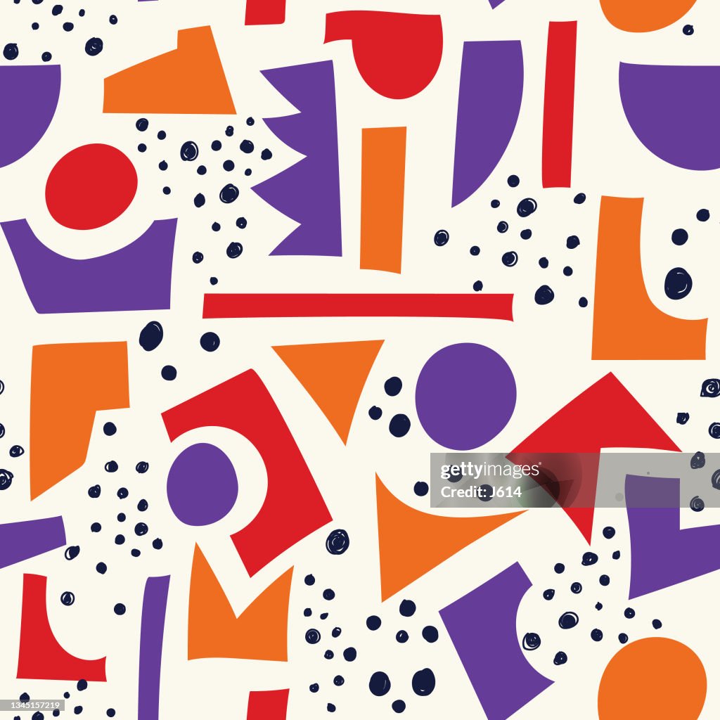 Primary Color Pattern Collage Seamless Colorful Collage Pattern High-Res Vector Graphic - Getty Images
