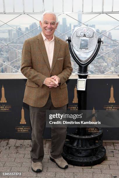 Bobby Valentine visits The Empire State Building in honor of The New York Police And Fire Widow and Children's Benefit Fund's Answer The Call Day at...