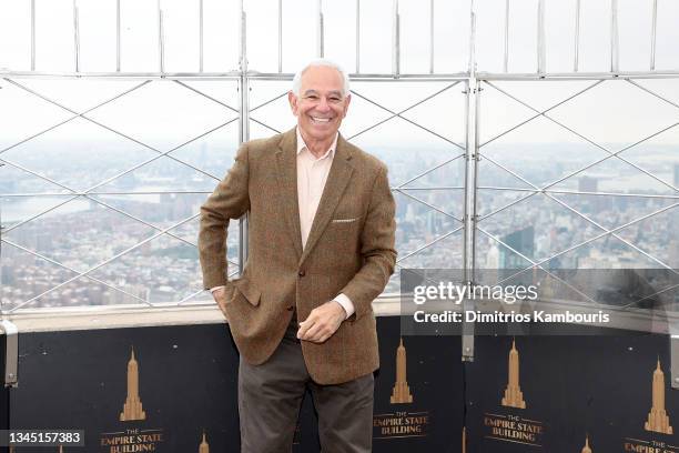 Bobby Valentine visits The Empire State Building in honor of The New York Police And Fire Widow and Children's Benefit Fund's Answer The Call Day at...