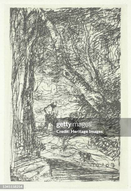 Le bucheron, possibly 1857, printed 1982. [The lumberjack]. Photogravure, from the portfolio "Charles Negre: treize heliogravures", 1854-1857. Artist...