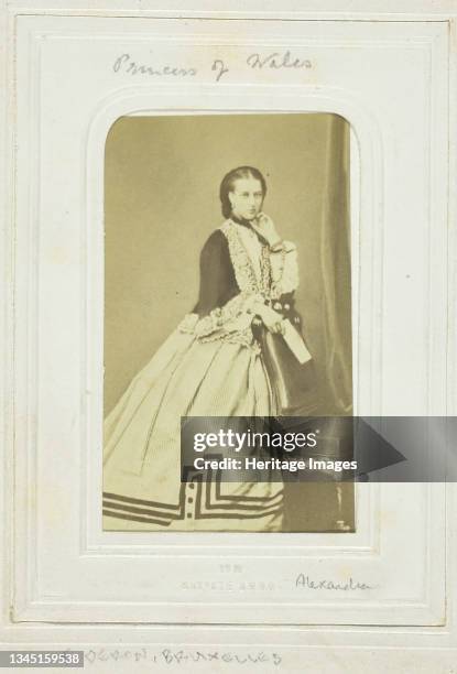 Princess of Wales, 1860-69. [Portrait of Alexandra of Denmark, daughter-in-law of Queen Victoria and wife of the future King Edward VII]. Albumen...