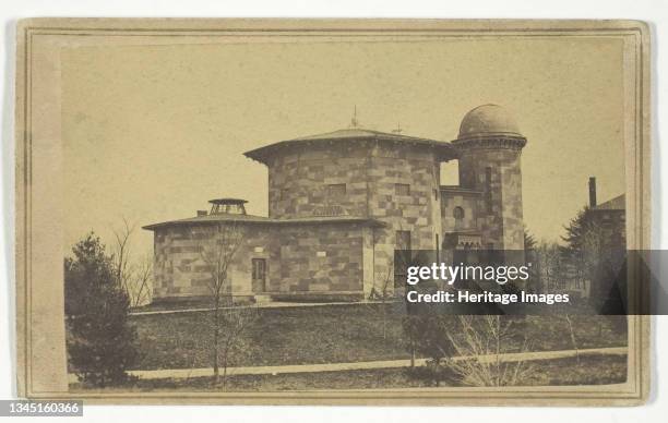 Woods Cabinet, late 19th century. [Woods Cabinet and Lawrence Observatory at Amherst College, Massachusetts, USA]. Albumen print. Artist John Lyman...