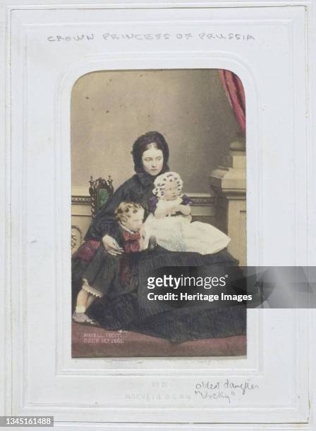 The Crown Princess of Prussia, 1861. [Portrait of Victoria, eldest daughter of Queen Victoria and wife of Frederick, Crown Prince of Prussia. On the...
