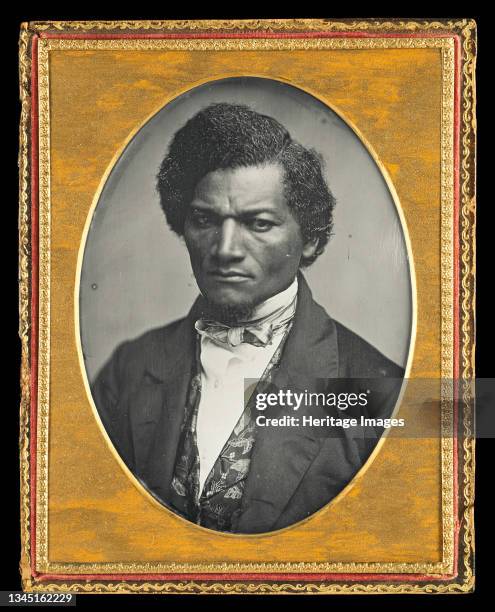 Frederick Douglass, 1847/52. [Portrait of African-American abolitionist agitator Frederick Douglass who was born enslaved in Maryaland, USA, but...