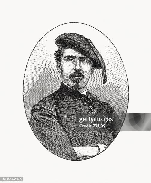 carlos marÃa de borbón (1848-1909), duke of madrid, woodcut, 1900 - 1900 1909 stock illustrations