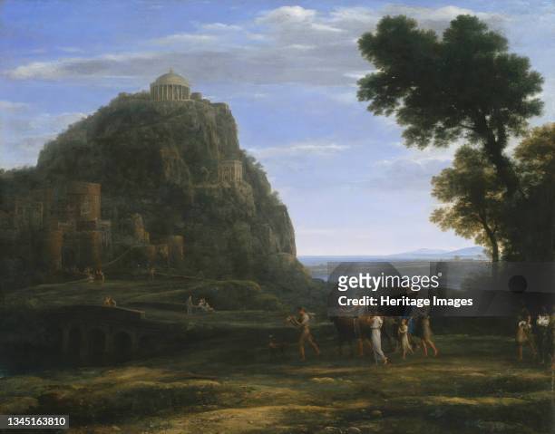 View of Delphi with a Procession, 1673. Artist Claude Lorrain.