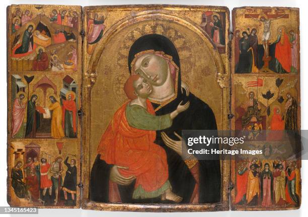 Triptych of the Virgin and Child with Scenes from the Life of Christ, 1310/30. Artist Unknown.