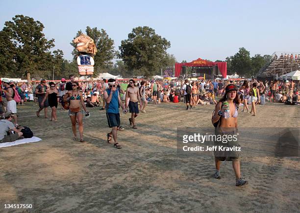General view of the atmosphere during Bonnaroo 2011 on June 11, 2011 in Manchester, Tennessee.
