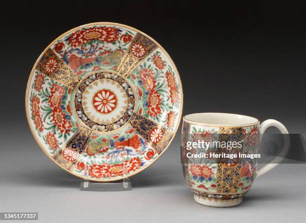 Cup and Saucer, Worcester, circa 1775. Artist Royal Worcester.