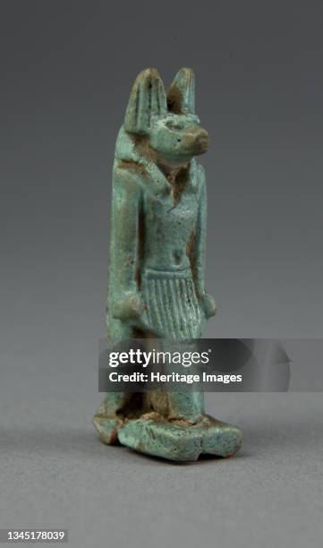 Amulet of the God Anubis, Egypt, Late Period, Dynasties 26-31 . Artist Unknown.