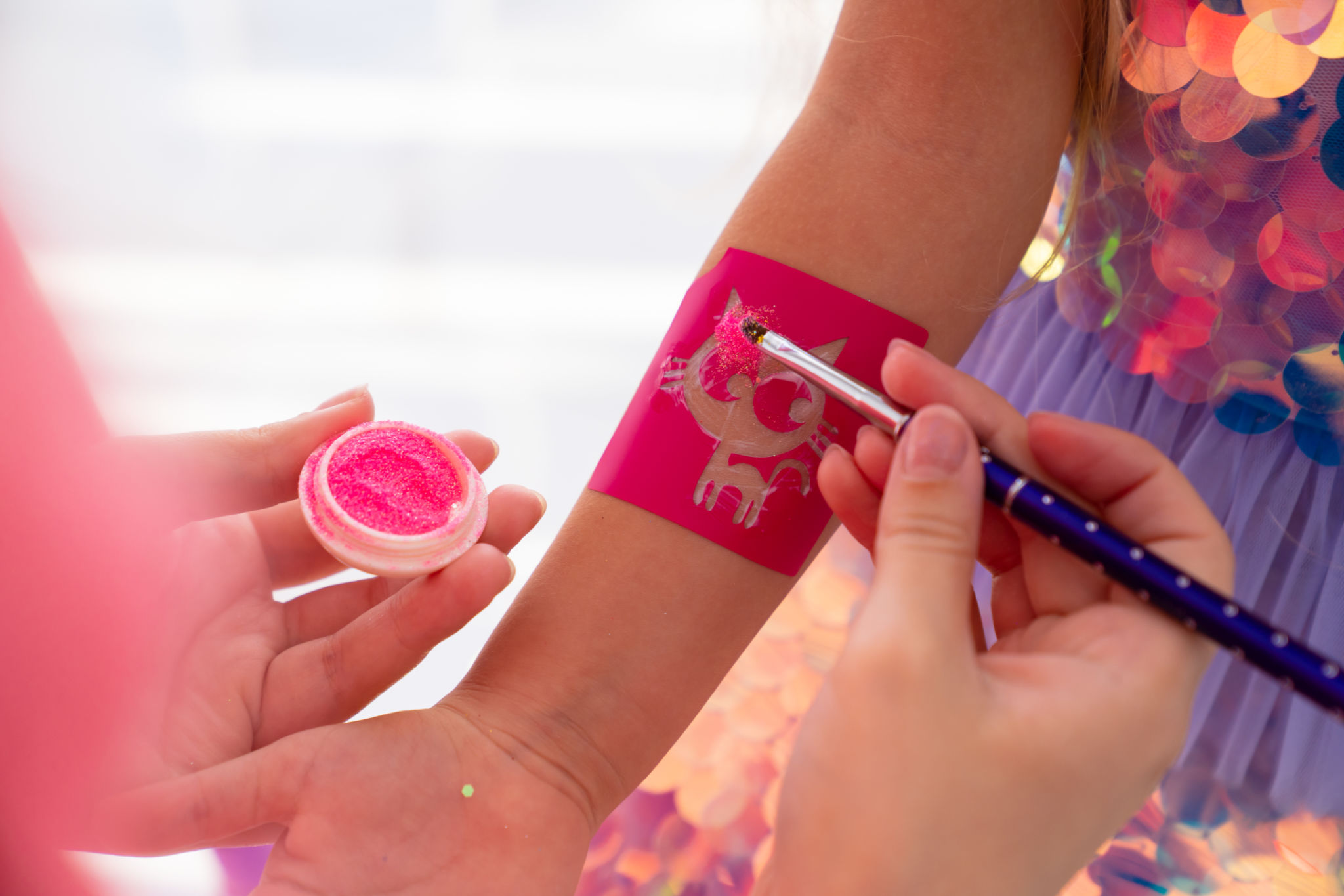 metallic glitter tattoos