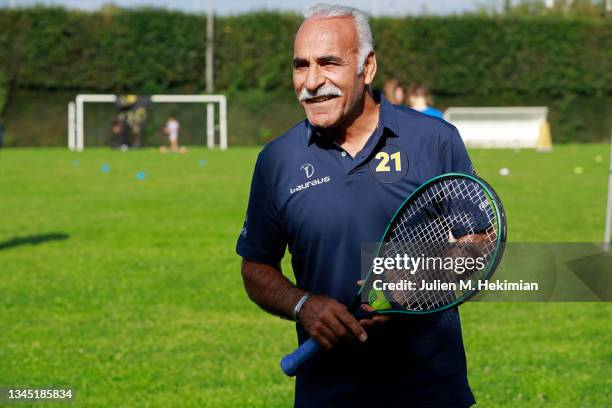 Laureus Ambassador Mansour Bahrami is pictured during the launch of Model City Paris on September 25, 2021 in Paris, France.