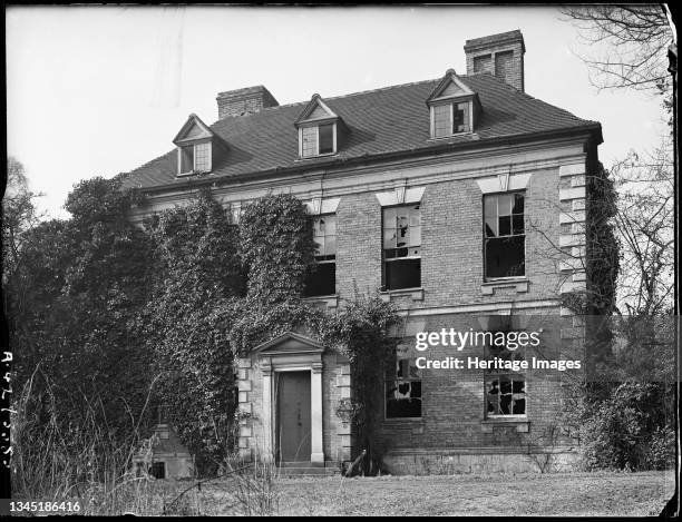 The Rookery, Lichfield Road, Sutton Coldfield, Birmingham, Spring 1942. The derelict east front of The Rookery. Once described as "The greatest...