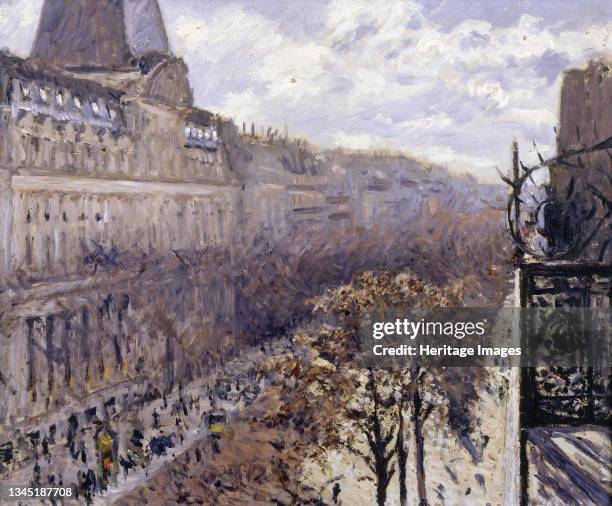 Boulevard des Italiens, 1880. Found in the Collection of the Galerie Brame & Lorenceau, Paris. Artist Caillebotte, Gustave .