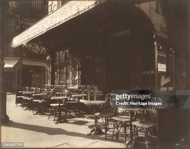 Café, Avenue de la Grande-Armée , 1924-1925. Private Collection. Artist Atget, Eugène .