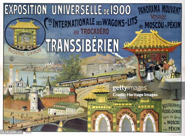 Exposition universelle 1900. Compagnie Internationale des Wagons-Lits, 1900. Private Collection. Artist Ochoa y Madrazo, Rafael de .