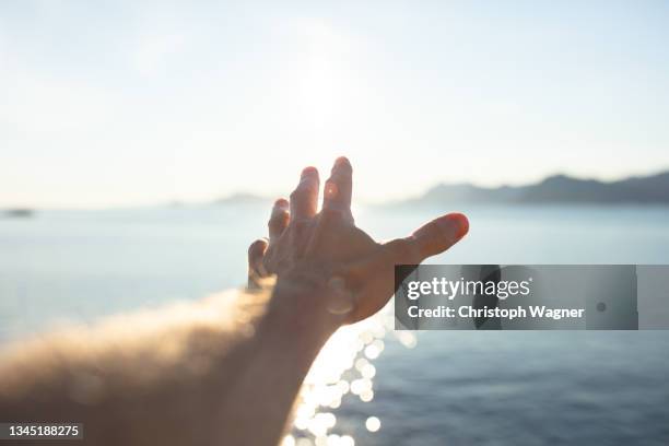 hand - zukunft - erwartungen - glück - begehren stock-fotos und bilder
