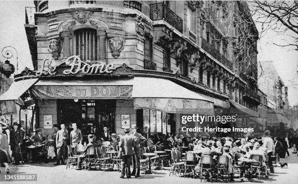 Le Dôme, Boulevard du Montparnasse. Private Collection. Artist Anonymous.