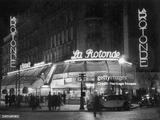 La Rotonde, Boulevard du Montparnasse, 1939. Private Collection. Artist Anonymous.