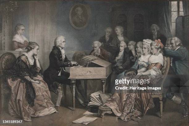 Mozart in Vienna. Private Collection. Artist Cornilliet, Jean Baptiste Alfred .