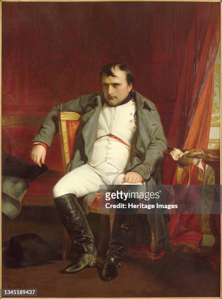 Napoleon at Fontainebleau, March 31 1840. Found in the Collection of the Musée de l'Armée, Paris. Artist Delaroche, Paul Hippolyte .