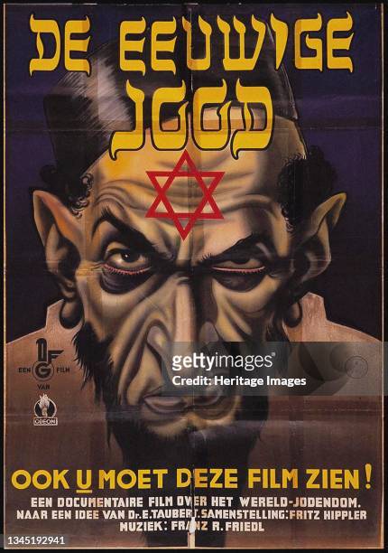 Poster for the antisemitic film The Eternal Jew, 1940. Private Collection. Artist Anonymous.