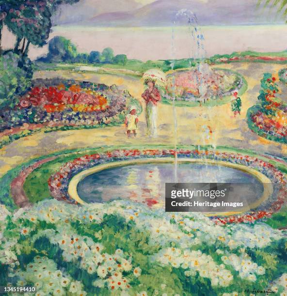The Flower Garden. Private Collection. Artist Lebasque, Henri .