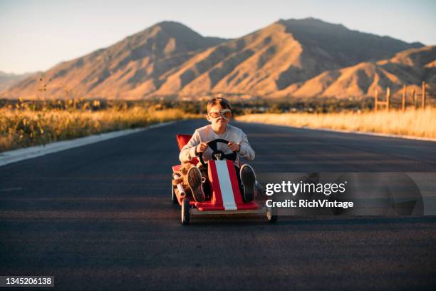 soap box racing - soapbox cart stock pictures, royalty-free photos & images