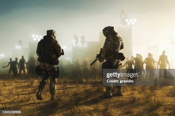 apocalipse zumbi no deserto - zombie walk - fotografias e filmes do acervo