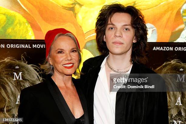 Barbara Hershey and Nicholas Alexander attend the New York Premiere of Amazon Studios "The Manor" at Alamo Drafthouse Cinema on October 06, 2021 in...