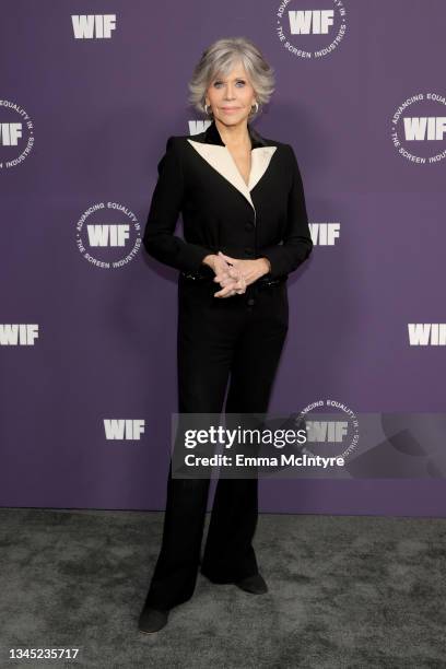 Jane Fonda attends Women in Film's Annual Award Ceremony at The Academy Museum of Motion Pictures on October 06, 2021 in Los Angeles, California.