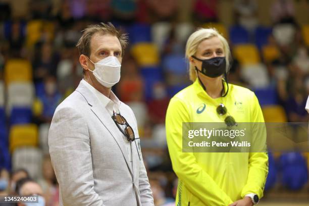 Deputy Chief de Mission, Tokyo 2020, Ken Wallace OAM, and Australian Olympian Alyssa Bull during the Australian 2020 Tokyo Olympic & Paralympic...