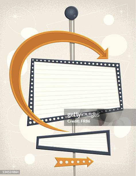 retro sign - box office stock illustrations