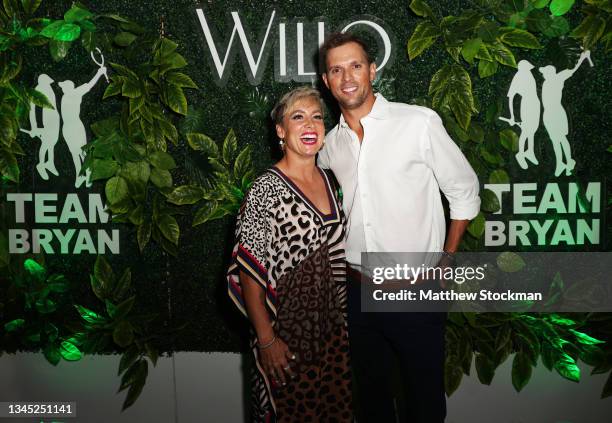 Bethany Mattek-Sands of the USA and Mike Bryan at the Imago Galleries on October 06, 2021 in Palm Desert, California.