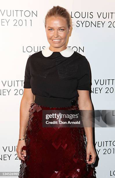 Lara Bingle arrives at the Louis Vuitton Maison reception on December 2, 2011 in Sydney, Australia.