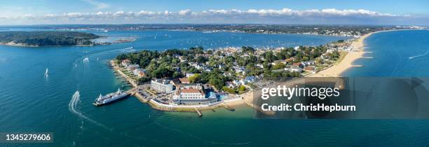 sandbanks, poole harbour, bournemouth, england, uk - uk beach stock pictures, royalty-free photos & images