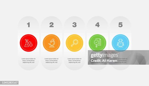 science infographic design - simulation lab stock illustrations