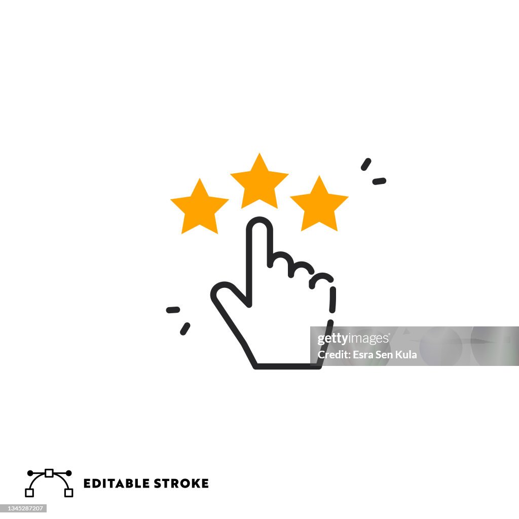 Evaluation Flat Icon with Editable Stroke