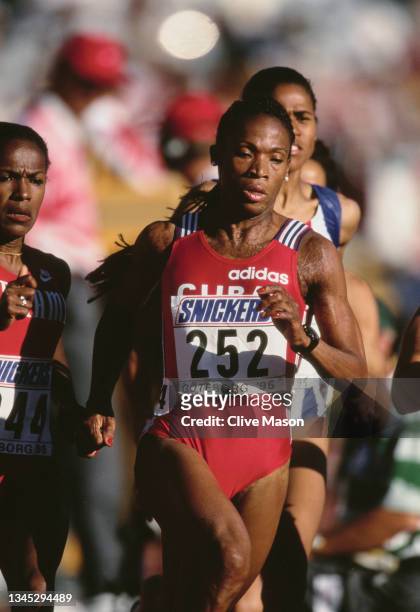 Ana Fidelia Quirot of Cuba running in the semi final of the Women's 800 metres event at the 5th International Association of Athletics Federations...