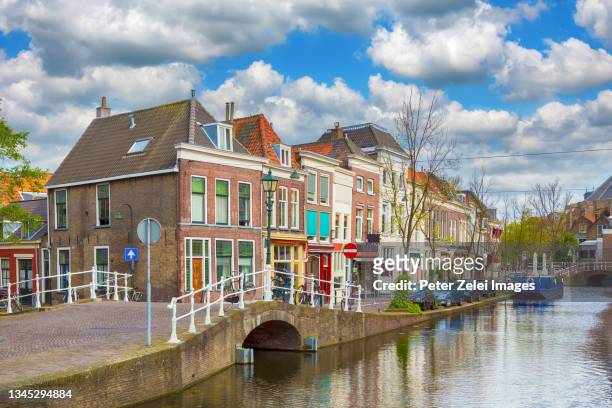 town of delft in the netherlands - delft stock pictures, royalty-free photos & images