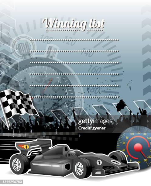 speed list sign - 2009 chinese grand prix thompson podium stock illustrations