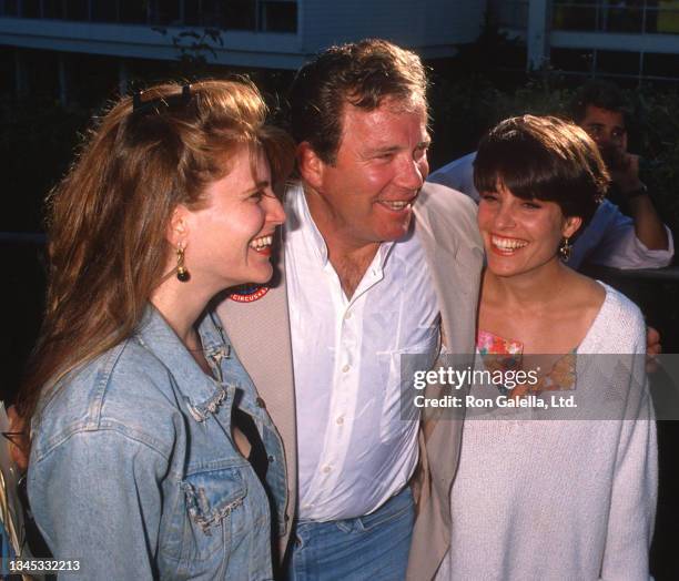 Canadian actor & author William Shatner and two of his daughters attend the Ringling Brothers Circus at the Los Angeles Sports Arena, Los Angeles,...