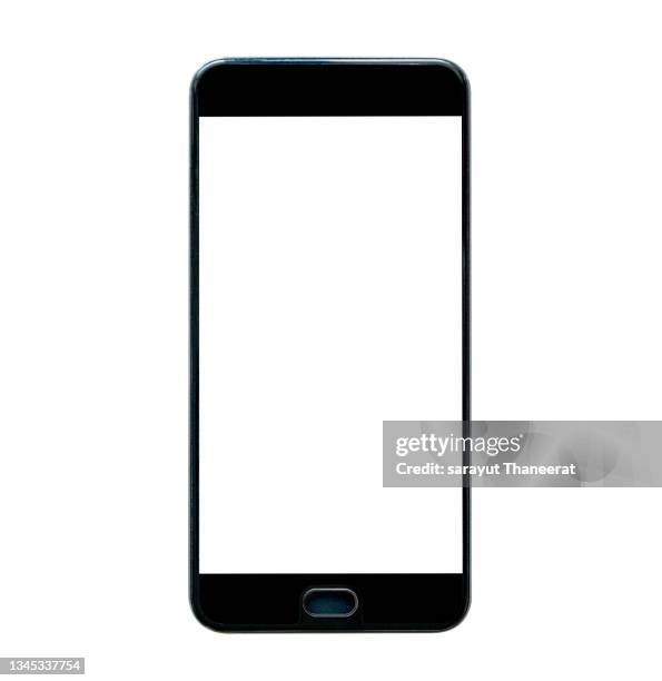 mobile phone on isolate white background - photography stock illustrations photos et images de collection