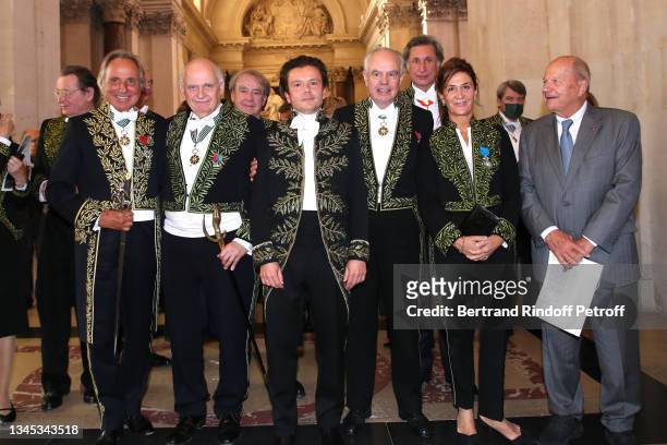 President of the "Academy of Fine Arts" Alain Charles Perrot, Perpetual secretary of the "Academy of Fine Arts" Laurent Petitgirard, Jean-Michel...