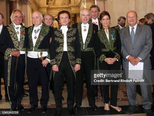 President of the "Academy of Fine Arts" Alain Charles Perrot, Perpetual secretary of the "Academy of Fine Arts" Laurent Petitgirard, Jean-Michel...