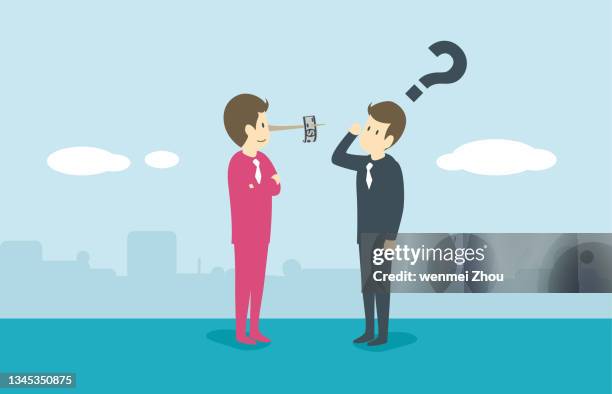 dishonesty - lying puppet stock illustrations