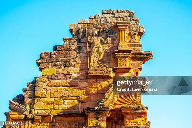 ruinas de san ignacio, misiones, argentina. - jesuit church stock pictures, royalty-free photos & images