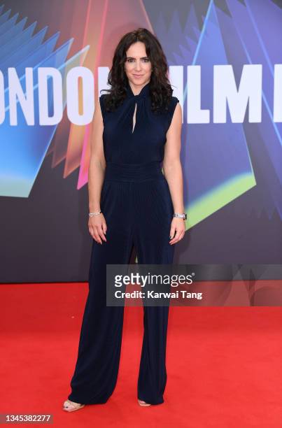 Amy Manson attends the "Spencer" UK Premiere during the 65th BFI London Film Festival at The Royal Festival Hall on October 07, 2021 in London,...