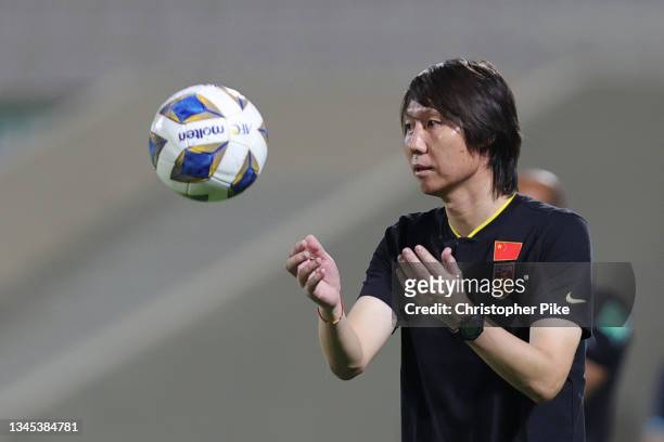 Tie Li, Head Coach of China PR during the FIFA World Cup Asian Qualifier final round Group B match between China and Vietnam at Sharjah Stadium on...
